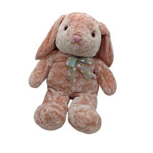 Dan Dee Pink Bunny Rabbit plush stuffed animal bow floppy ears 26"
